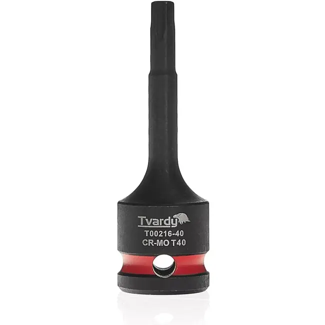Tvardy slagdop torx T40 - chroom-molybdeenstaal - voor slagmoersleutel - aansluiting 12,5 mm - zwart - auto- en machinebouw, montage staalconstructies