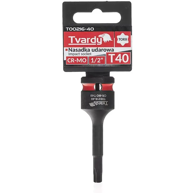 Tvardy slagdop torx T40 - chroom-molybdeenstaal - voor slagmoersleutel - aansluiting 12,5 mm - zwart - auto- en machinebouw, montage staalconstructies