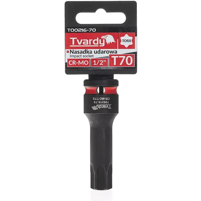 Tvardy slagdop torx T70 - chroom-molybdeenstaal - 12,7 mm vierkant opname - impactbestendig voor slagmoersleutel - auto- en machinebouw