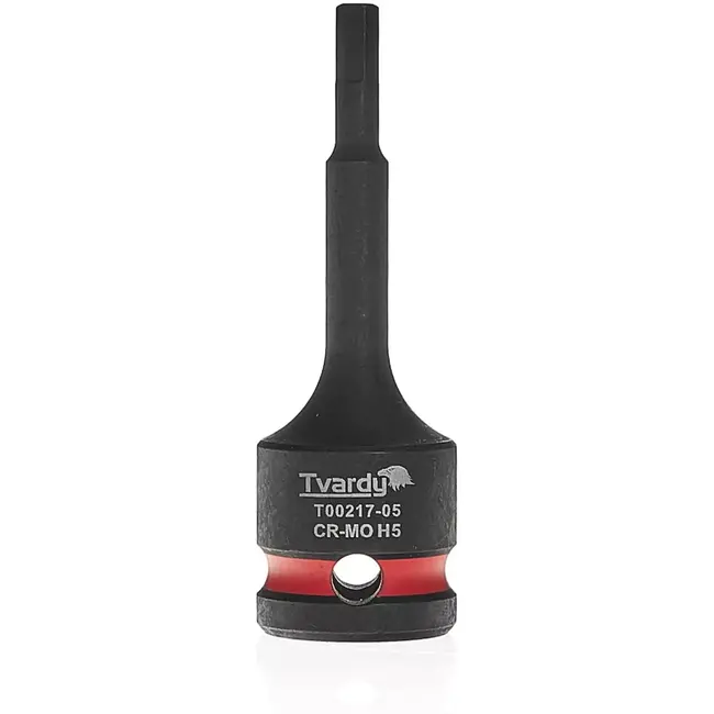 Tvardy slagdop inbus 5 mm - chroom-molybdeenstaal - impactbestendig - aandrijving 12,7 mm - zwart - voor auto, industrie en montage