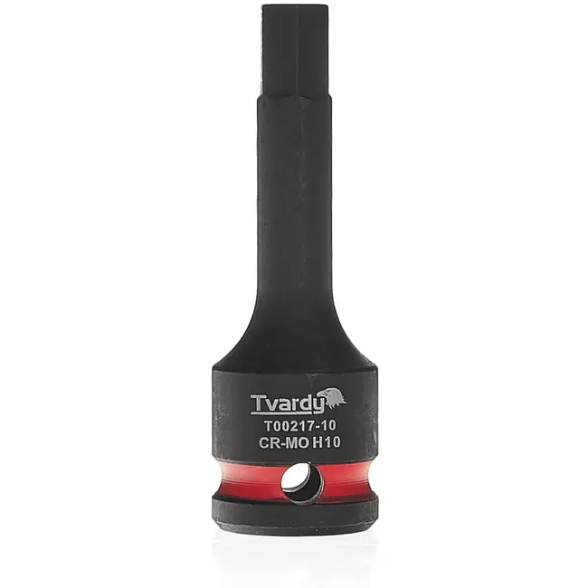 Tvardy slagdop inbus 10 mm - chroom-molybdeenstaal - voor slagsleutel, vierkant 12,7 mm aandrijving - zwart - auto- en machinebouw, voor professioneel gebruik