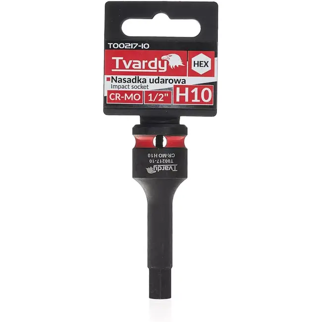 Tvardy slagdop inbus 10 mm - chroom-molybdeenstaal - voor slagsleutel, vierkant 12,7 mm aandrijving - zwart - auto- en machinebouw, voor professioneel gebruik