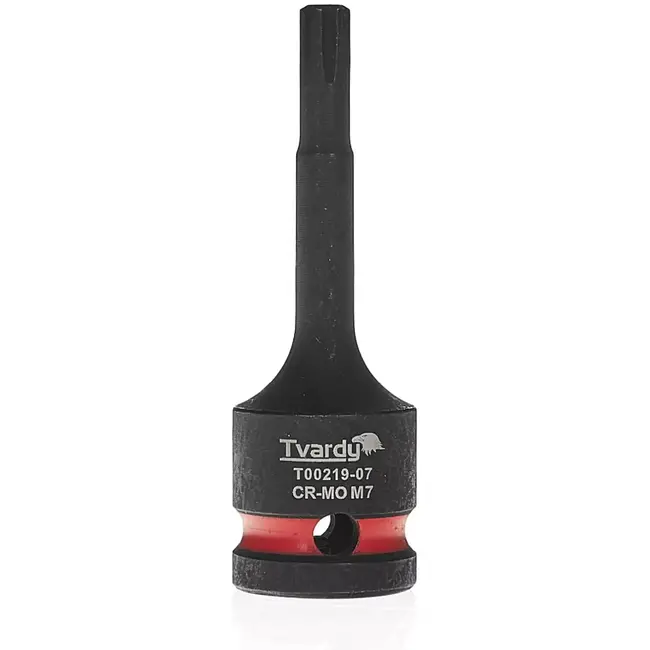 Tvardy Slagdop Ribe M7 - 12,7 mm vierkant - chroom-molybdeenstaal - voor slagmoersleutel - zwart - auto en industrie