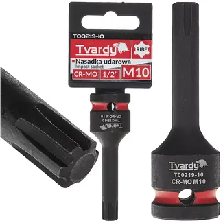 Tvardy slagdop RIBE M10 - chroom-molybdeenstaal - aansluiting 12,7 mm vierkant - voor slagsleutel - zwart - autowerkplaats en machinebouw