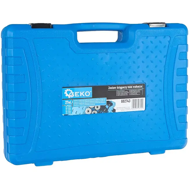 GEKO Bus- en lagermontageset - gehard gereedschapsstaal - 90 x 80 t/m 44 x 34 mm - staalgrijs - 27-delig - voor monteren/demonteren van draagarmbussen en lagers