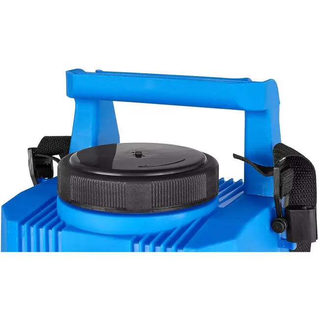 GEKO accu drukspuit 5 liter - kunststof - telescopische lans 60-90 cm - regelbare druk - blauw/zwart - voor tuin, kas en desinfectie