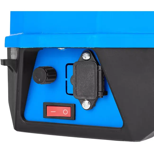 GEKO Drukspuit op accu - kunststof - regelbare druk en telescooplans 60-90 cm - 8 liter - blauw/zwart - voor tuin, kas, reiniging en gewasbescherming