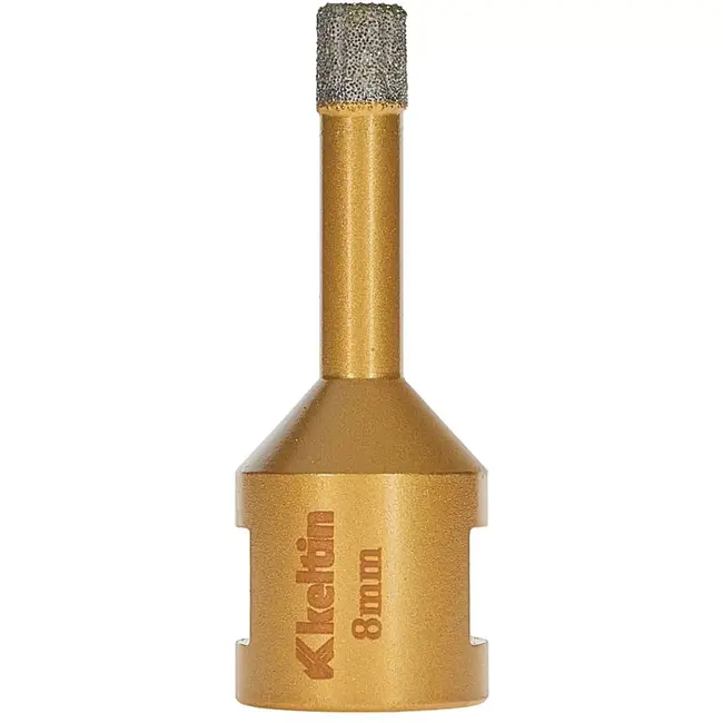 Keltin Diamant tegelboor 8 mm - M14 schroefdraad voor haakse slijper - met wasvulling - nat en droog boren in porselein, keramiek, graniet en marmer