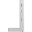 GEKO timmermanswinkelhaak - aluminium - gegraveerde metrische schaal - 30 cm lange zijde, 26 cm korte zijde - zilver - voor meten en aftekenen op bouw en werkplaats