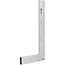 GEKO timmermanswinkelhaak - aluminium - gegraveerde metrische schaal - 30 cm lange zijde, 26 cm korte zijde - zilver - voor meten en aftekenen op bouw en werkplaats