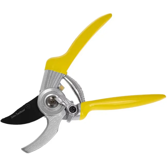 John Gardener snoeischaar - mangaanstaal 65Mn - langs elkaar snijdende messen - 21,5 cm - antislip handgreep, veiligheidspal - voor vers hout