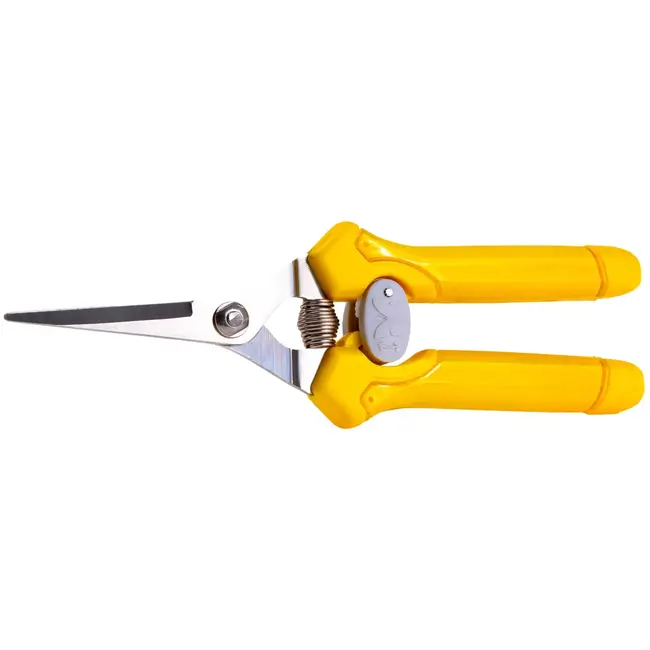 John Gardener Snoeischaar - metalen bladen - passerende messen voor precieze sneden - 18,5 cm totaal, snijlengte 5 cm - geel - voor levende scheuten, bloemen en kruiden