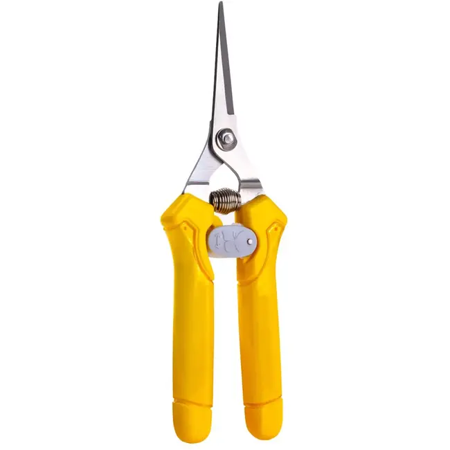 John Gardener Snoeischaar - metalen bladen - passerende messen voor precieze sneden - 18,5 cm totaal, snijlengte 5 cm - geel - voor levende scheuten, bloemen en kruiden