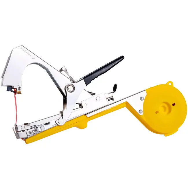 John Gardener Bindtang voor planten - metaal en kunststof - snel binden, tape 10 mm en nietjes 6 x 4 mm - 32 x 20 cm - voor kas, tuin, tomaten en druiven