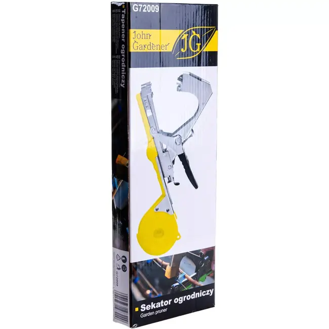 John Gardener Bindtang voor planten - metaal en kunststof - snel binden, tape 10 mm en nietjes 6 x 4 mm - 32 x 20 cm - voor kas, tuin, tomaten en druiven