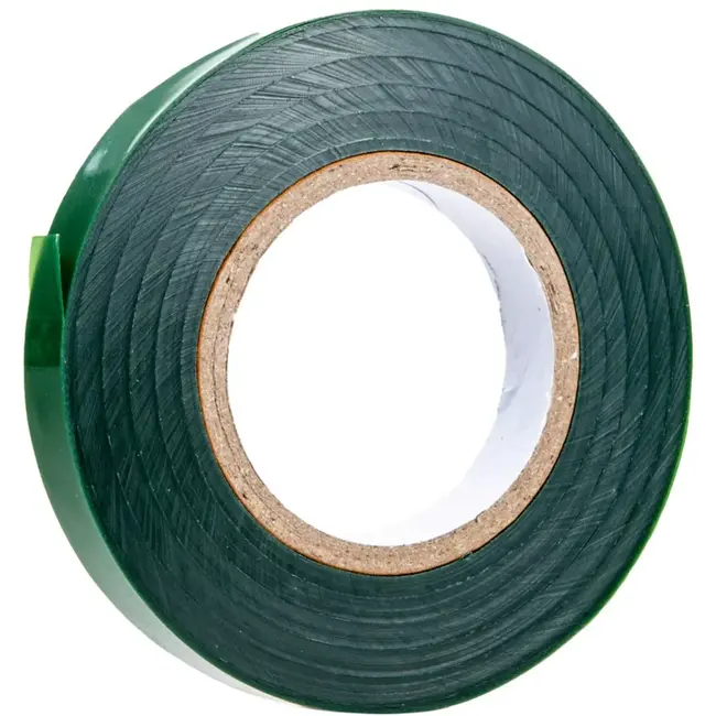 John Gardener Bindtape voor bindtang - kunststof - rolbreedte 70 mm, lengte 22 m, diameter 10 mm - groen - 10 stuks - voor snel planten opbinden in tuin en kas