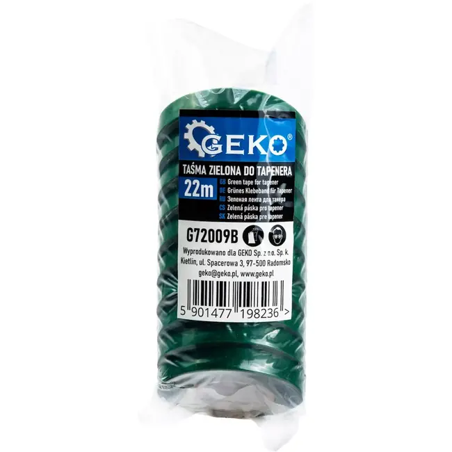 John Gardener Bindtape voor bindtang - kunststof - rolbreedte 70 mm, lengte 22 m, diameter 10 mm - groen - 10 stuks - voor snel planten opbinden in tuin en kas