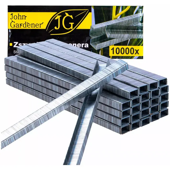 John Gardener Nietjes voor bindtang - metaal - voor binden en bevestigen - 6 x 4 mm - zilver - 10.000 stuks - planten en ranken in tuin en kas