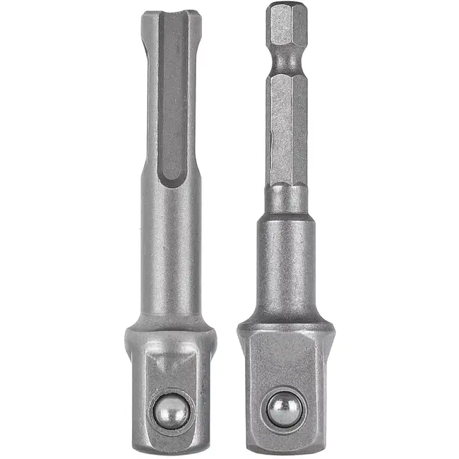 GEKO reinigingsborstelset voor wielbouten en wielpennen van auto's - metaal - 12/13/14/16/22/28 mm - zwart - 9-delig - adapters voor boormachine en sds-plus