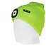 GEKO wintermuts - acryl - ingebouwde oplaadbare ledlamp 150 lumen, uitneembaar voor wassen - universele maat - neongeel - voor hardlopen, fietsen en wandelen