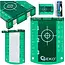 GEKO Doelplaat voor kruislijnlaser - abs - magnetisch met dubbele magneet voor verhoogde zichtbaarheid - 7 × 10 cm (70 × 100 mm) - groen - afbouw en plafondmontage