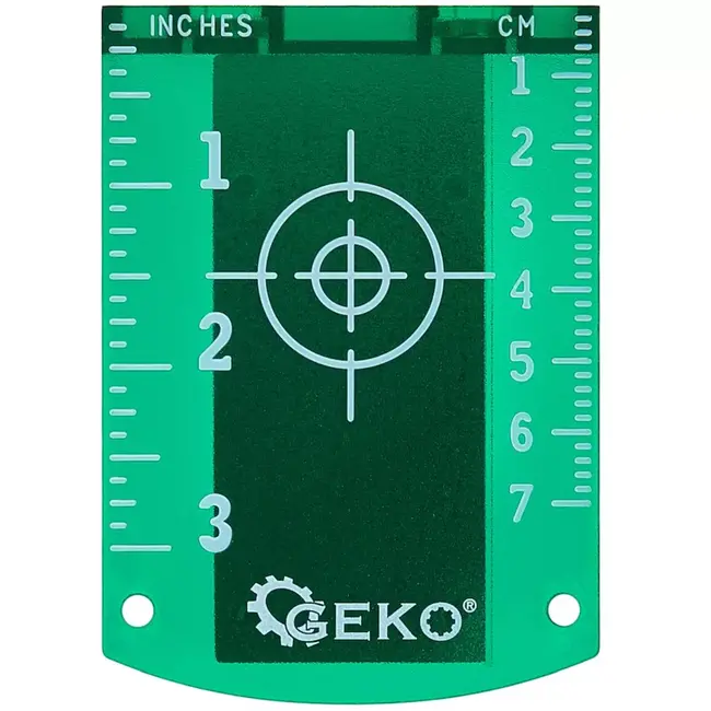 GEKO Doelplaat voor kruislijnlaser - abs - magnetisch met dubbele magneet voor verhoogde zichtbaarheid - 7 × 10 cm (70 × 100 mm) - groen - afbouw en plafondmontage