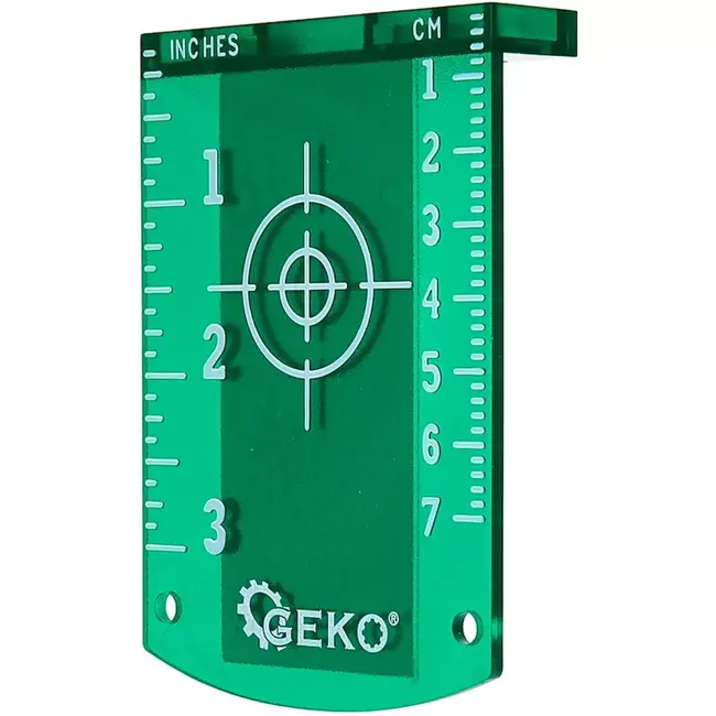 GEKO Doelplaat voor kruislijnlaser - abs - magnetisch met dubbele magneet voor verhoogde zichtbaarheid - 7 × 10 cm (70 × 100 mm) - groen - afbouw en plafondmontage