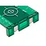 GEKO Doelplaat voor kruislijnlaser - abs - magnetisch met dubbele magneet voor verhoogde zichtbaarheid - 7 × 10 cm (70 × 100 mm) - groen - afbouw en plafondmontage