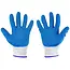 GEKO werkhandschoenen - polyester met latexcoating - extra grip en ventilatie - maat 11 - wit-blauw - 12 stuks - voor bouw, magazijn, montage en tuinwerk