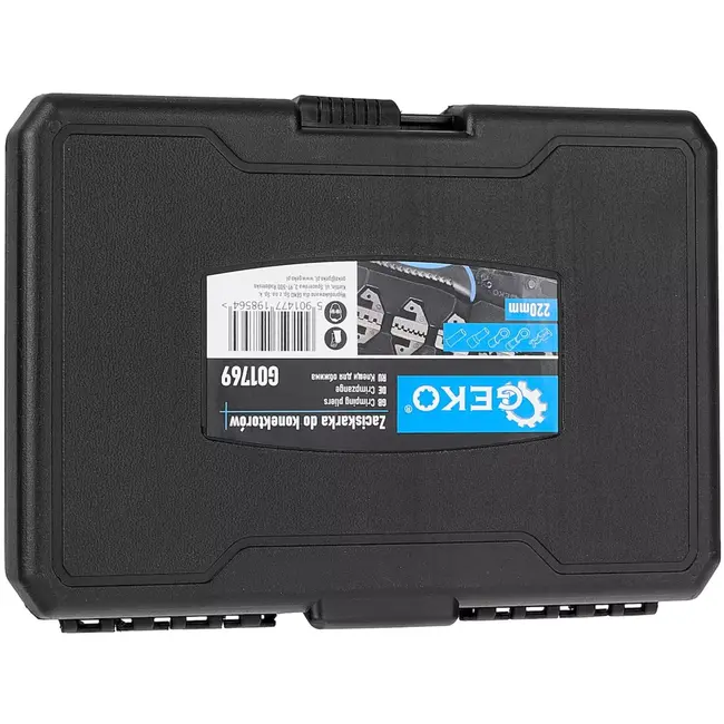 GEKO Krimptang set - gehard staal - wisselbekken, instelbare krimpkracht - 22 cm - zwart - 6-delig - voor kabelschoenen en adereindhulzen in voertuigen