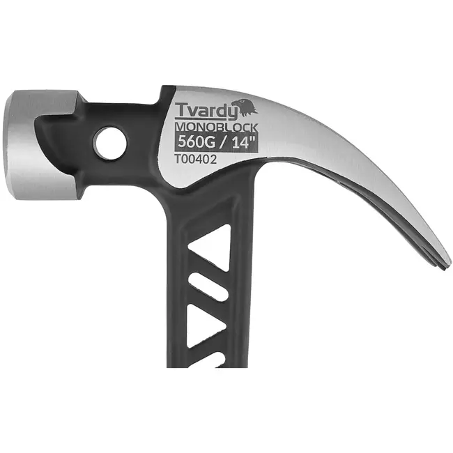 Tvardy schoenmakershamer - staal uit een stuk - trillingsdempend handvat - 36 cm - zwart-rood - 560 g - met klauw - voor leer, hout en stoffeerwerk