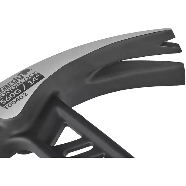 Tvardy schoenmakershamer - staal uit een stuk - trillingsdempend handvat - 36 cm - zwart-rood - 560 g - met klauw - voor leer, hout en stoffeerwerk