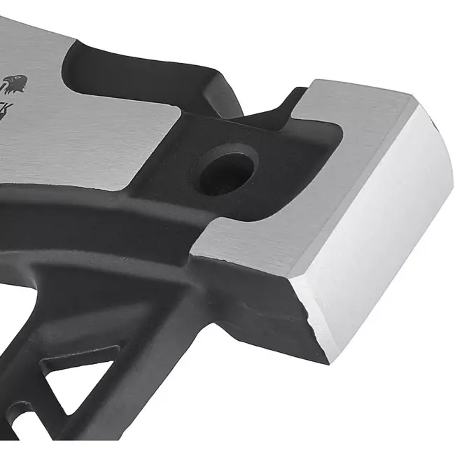 Tvardy Bijl met hamerkop twee-in-een - staal uit een stuk - trillingsdempende antislip greep - 36 cm - zwart-rood - hout hakken en wiggen inslaan - bouw, tuin