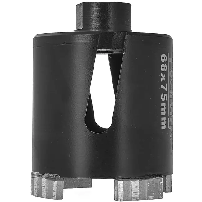 Tvardy Dozenboor - diamant - turbo, 4 segmenten 10 mm, pilotboor - 68 mm (6,8 cm) - grijs - snel boren in beton en baksteen, SDS-plus