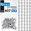 GEKO blindklinkmoeren - aluminium - geribbeld, platte kraag, M4 - zilverkleurig - 50 stuks - voor sterke schroefdraad in plaatwerk en profielen 0,5–2,0 mm