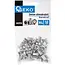 GEKO blindklinkmoeren - aluminium - geribbeld, platte kraag, M4 - zilverkleurig - 50 stuks - voor sterke schroefdraad in plaatwerk en profielen 0,5–2,0 mm