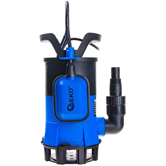 GEKO Dompelpomp - kunststof - vlakzuigend met vlotter - 0,2 cm restwater - 25/32/40 mm aansluitingen - 12.500 l/uur - 2 zuigkorven - schoon en vuil water