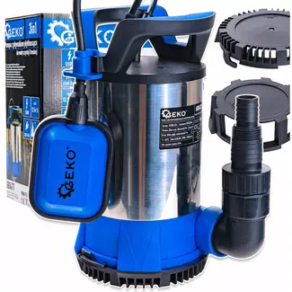GEKO dompelpomp - kunststof - vlakzuigend tot 2 mm met vlotterschakelaar - 12500 l/uur, 7 m opvoerhoogte, 550 W - zwart - voor schoon en vuil water