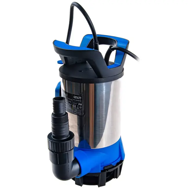 GEKO dompelpomp - kunststof - vlakzuigend tot 2 mm met vlotterschakelaar - 12500 l/uur, 7 m opvoerhoogte, 550 W - zwart - voor schoon en vuil water