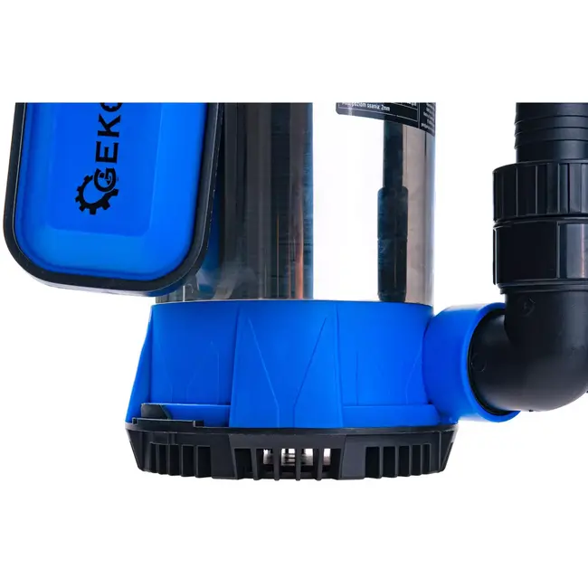 GEKO dompelpomp - kunststof - vlakzuigend tot 2 mm met vlotterschakelaar - 12500 l/uur, 7 m opvoerhoogte, 550 W - zwart - voor schoon en vuil water