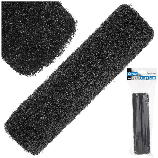 GEKO pleisterrol - synthetische vezels - gelijkmatig aanbrengen van gips en plamuur - 25 × 7 cm - wit - montagegat 6 mm - voor egaliseren en afwerken