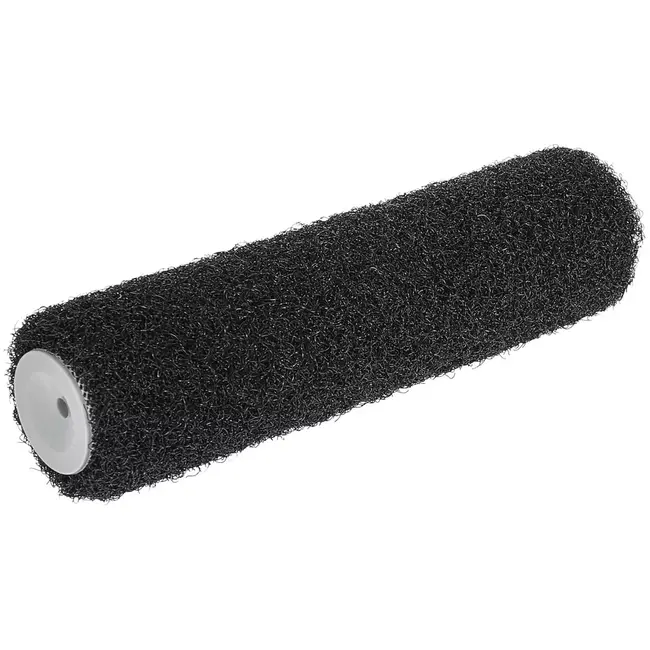 GEKO Stukadoorsroller met handgreep - synthetische vezels - 25 x 7 cm - wit - beugel 6 mm - set 2-delig - voor aanbrengen van gipspleister en egalisatiemassa