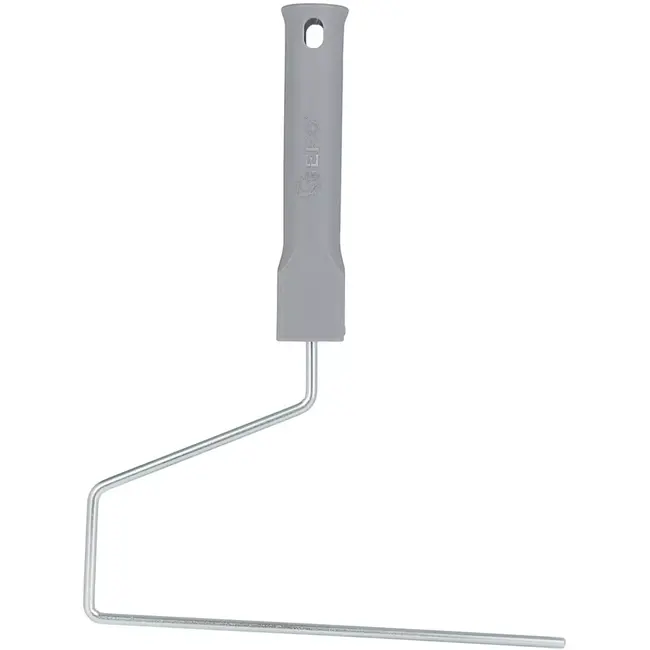 GEKO rollerbeugel 25 cm, 6 mm as - staal met kunststof handgreep - grijs - voor gelijkmatig aanbrengen van gips en verf op wanden en plafonds