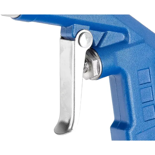 GEKO Perslucht blaaspistool - metaal en kunststof - lange spuitmond 20 cm + korte - 2 spuitmonden - aansluiting 6,3 mm - tot 8 bar - werkplaats en garage