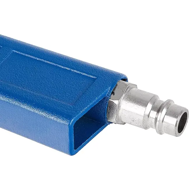 GEKO Perslucht blaaspistool - metaal en kunststof - lange spuitmond 20 cm + korte - 2 spuitmonden - aansluiting 6,3 mm - tot 8 bar - werkplaats en garage