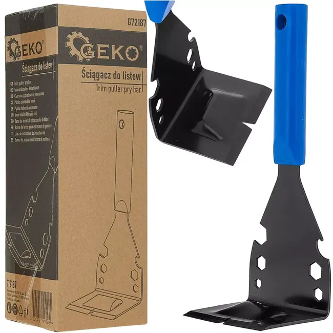 GEKO Plintverwijderaar - staal met kunststof handgreep - schadevrij verwijderen en demonteren - demontagegereedschap voor plinten, drempels en afwerkprofielen