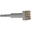 GEKO bouchardeerbeitel sds-plus - staallegering 40Cr, gehard 50 HRC - ruwen en antislipstructuur - 140 mm lengte, kop 32 x 32 mm - grijs - voor beton, natuursteen