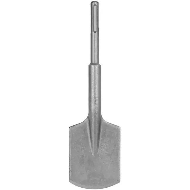 GEKO vlakbeitel SDS-max – legerstaal 40Cr – 110 mm breed, 410 mm lang – staalkleur – voor sloopwerk in beton, metselwerk en asfalt, met koffer