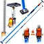 GEKO Telescoopsteun - staal - 60 kg draagkracht, kantelbare kop en antislip - 160-290 cm - blauw - voor plafond- en gipsplaatmontage