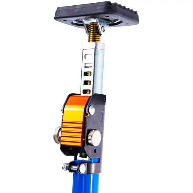GEKO Telescoopsteun - staal - 60 kg draagkracht, kantelbare kop en antislip - 160-290 cm - blauw - voor plafond- en gipsplaatmontage